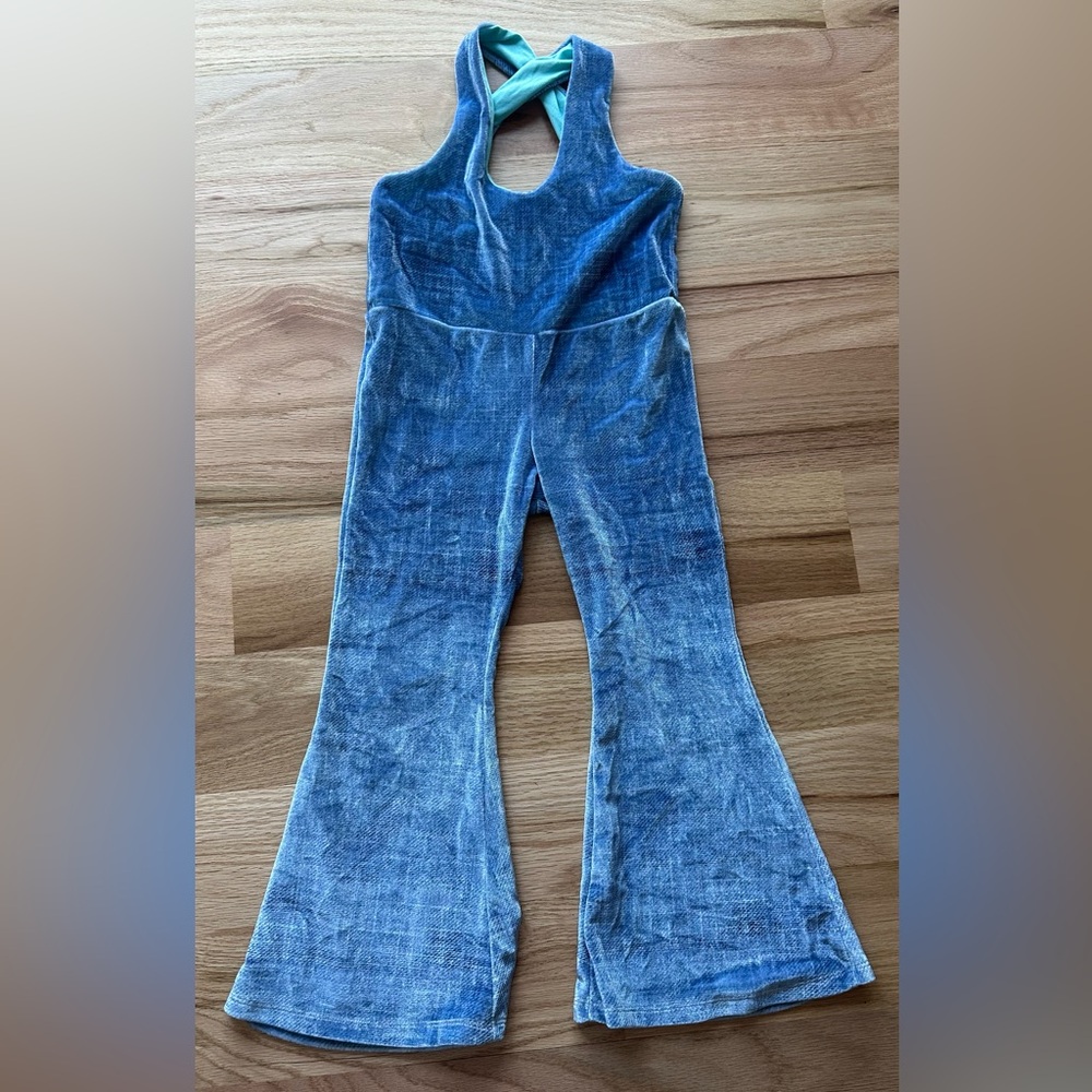 Handmade- Blue Velvet Flare Pants